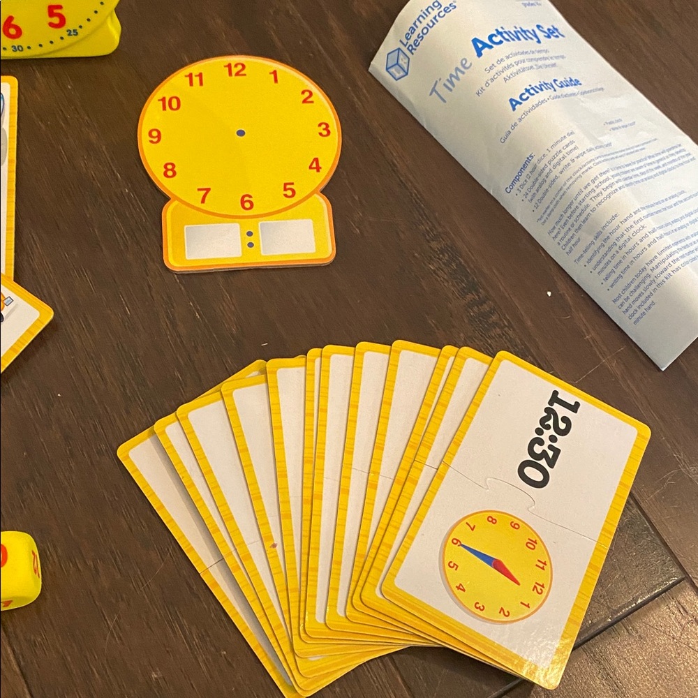 Learning Resources Time Activity Set - Yellow - Picture 2 of 6